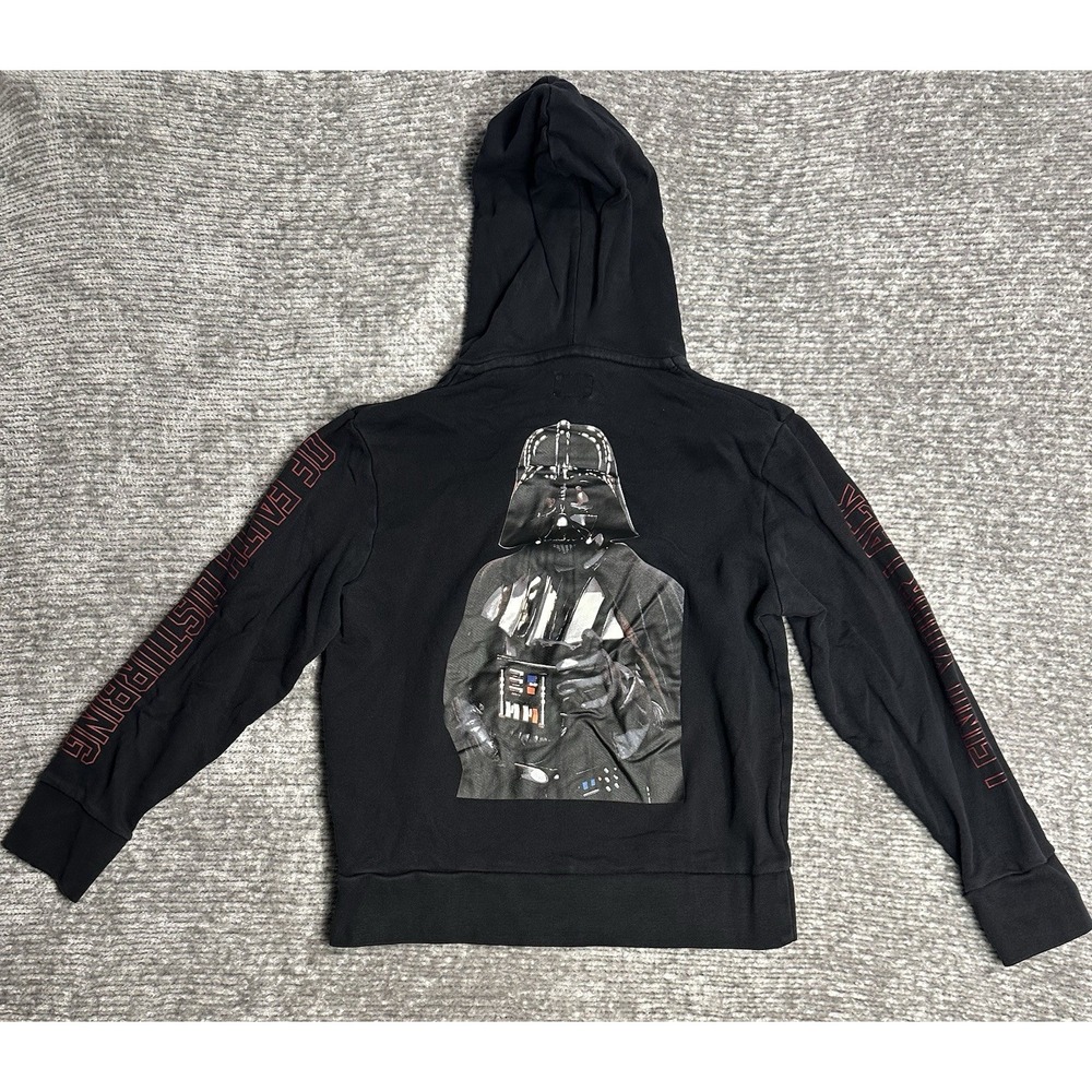 Star Wars Levis Hoodie Mens XS Black Darth Vader Graphic Pocket Pullover